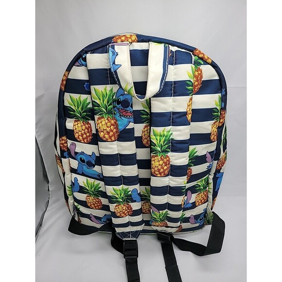 Disney Loungefly Lilo & Stitch Pineapple Large Striped Nylon Women’s Backpack - Picture 11 of 16